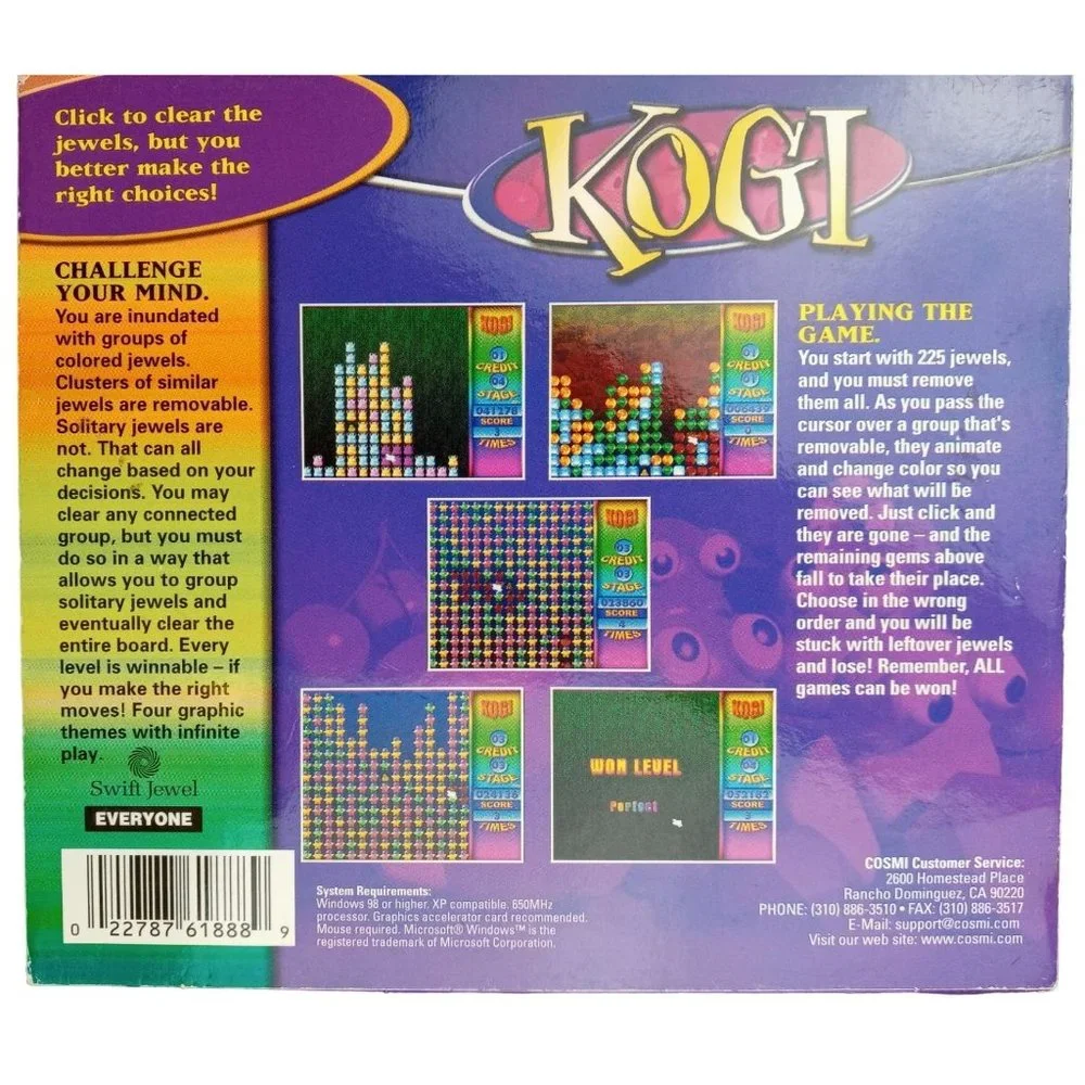 Video Games PC Lot Of 3 Kogi Mahjongg Ultimate Jewel Quest CD ROM 98 XP Vista